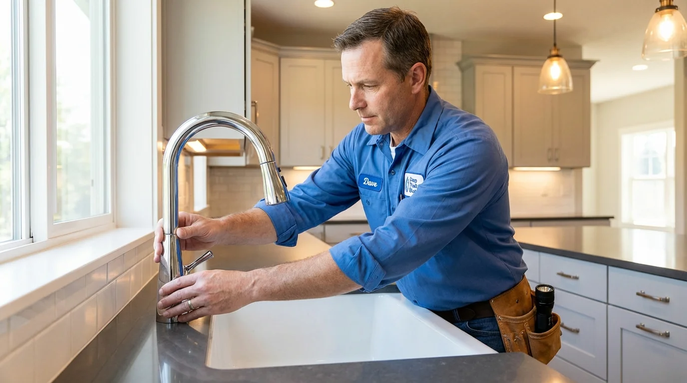Kitchen faucet installation by Johns Plumbing LLC in Guntersville