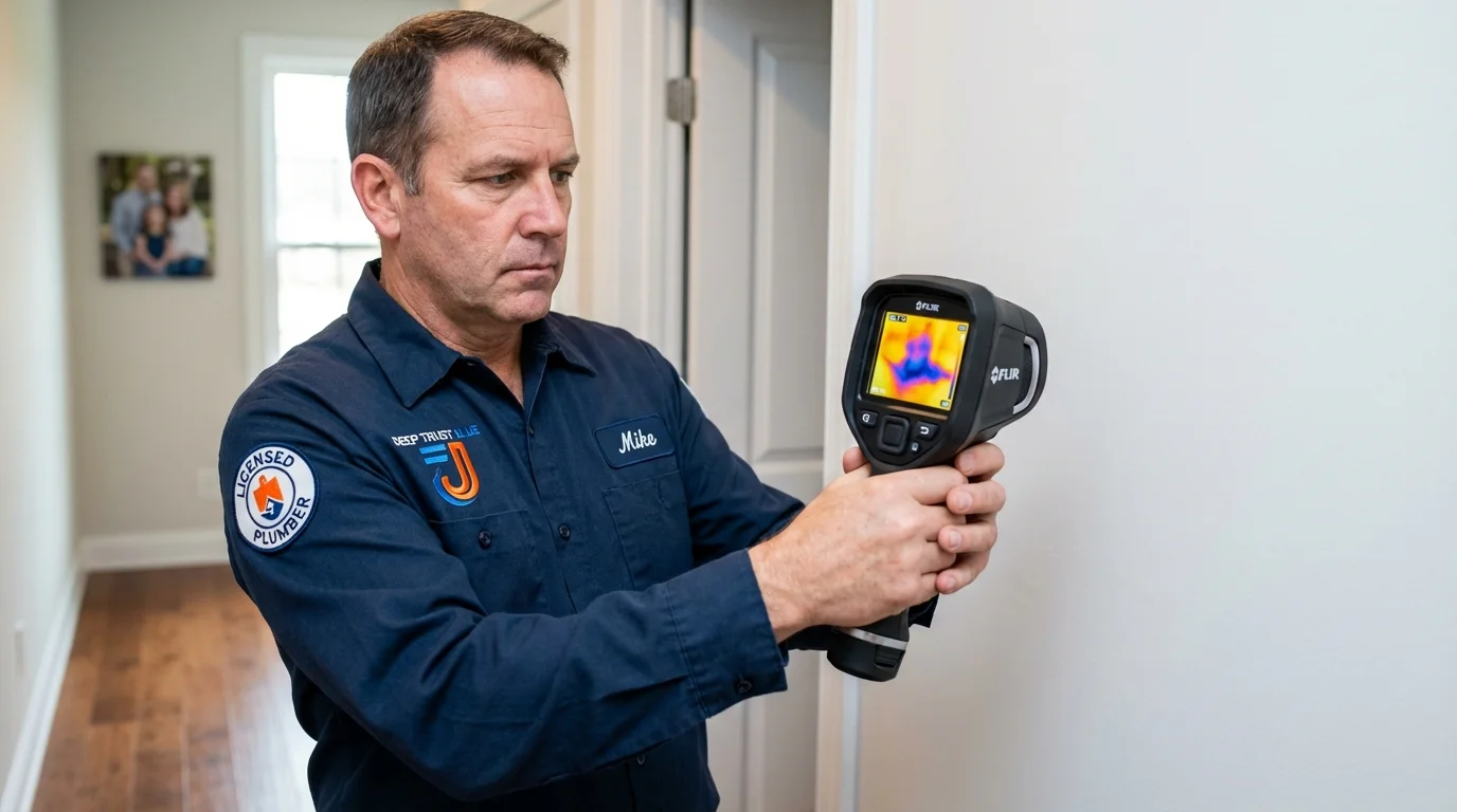 Thermal imaging leak detection by Johns Plumbing LLC in Guntersville